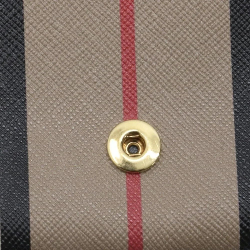 Burberry Halton Striped Canvas Continental Wallet Clutch - Picture 13 of 14